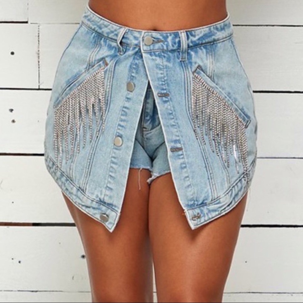 Denim shorts